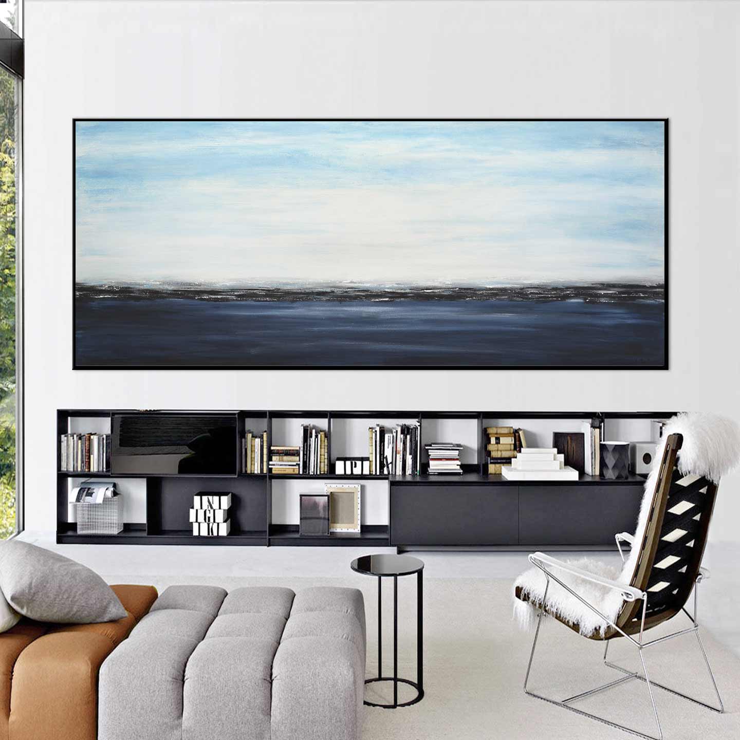 Deep Blue Ocean Seascape Painting Design Horizon "Deep Blue"