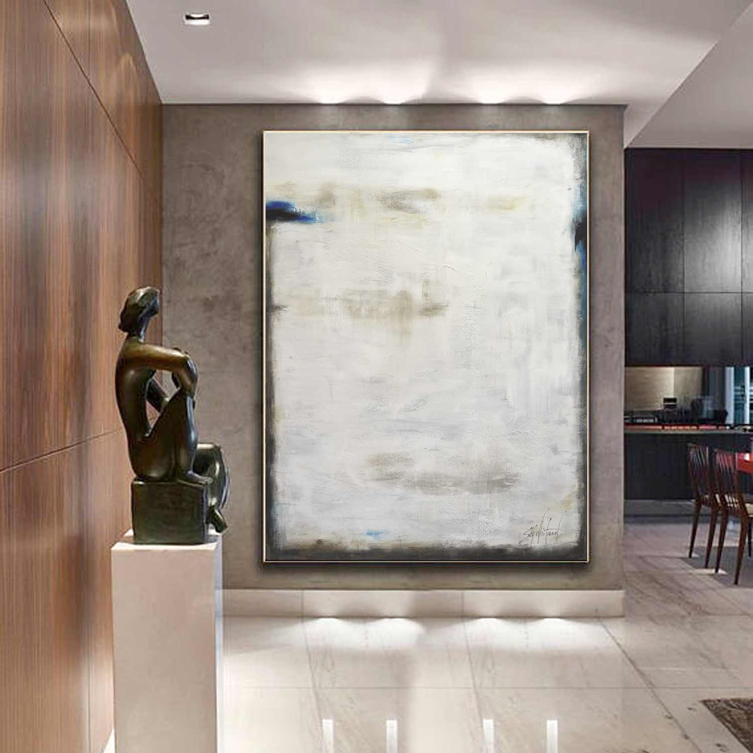vipgallery Minimalist Light Abstract Painting " Lit Up Inside"