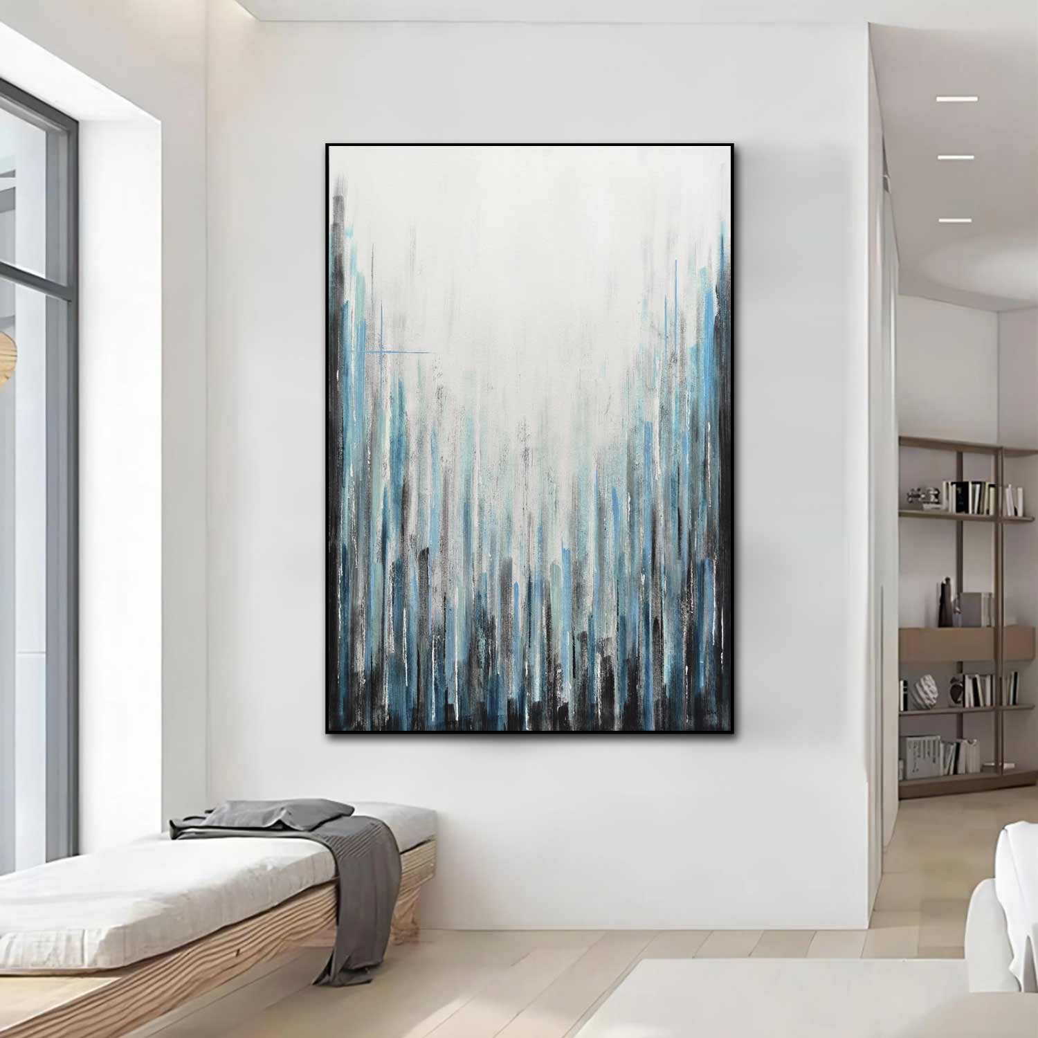 vipgallery Modern Geometric Stripes Painting "Into the Mist"