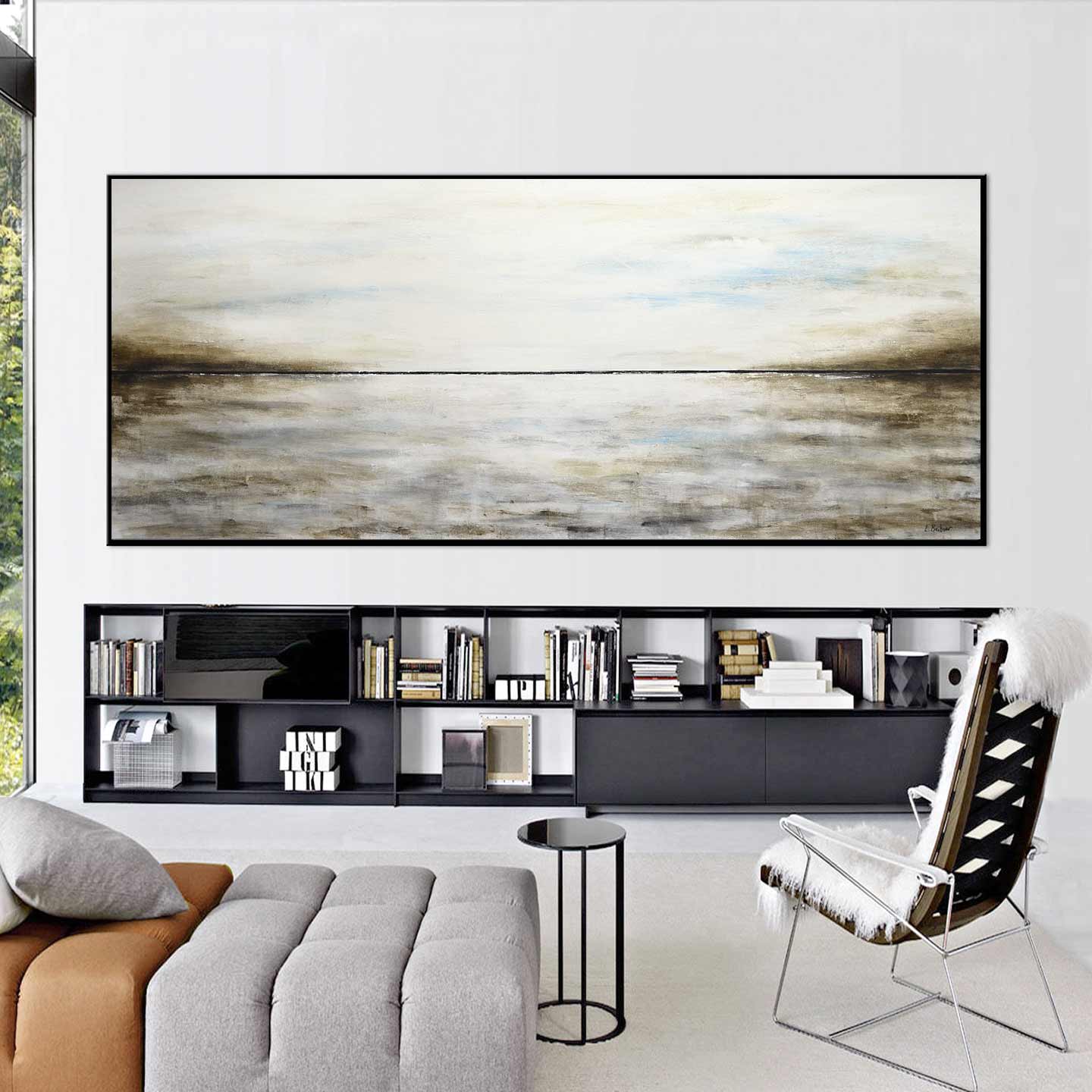 vipgallery Landscape Painting Panoramic Art Horizontal Line "The Waves"