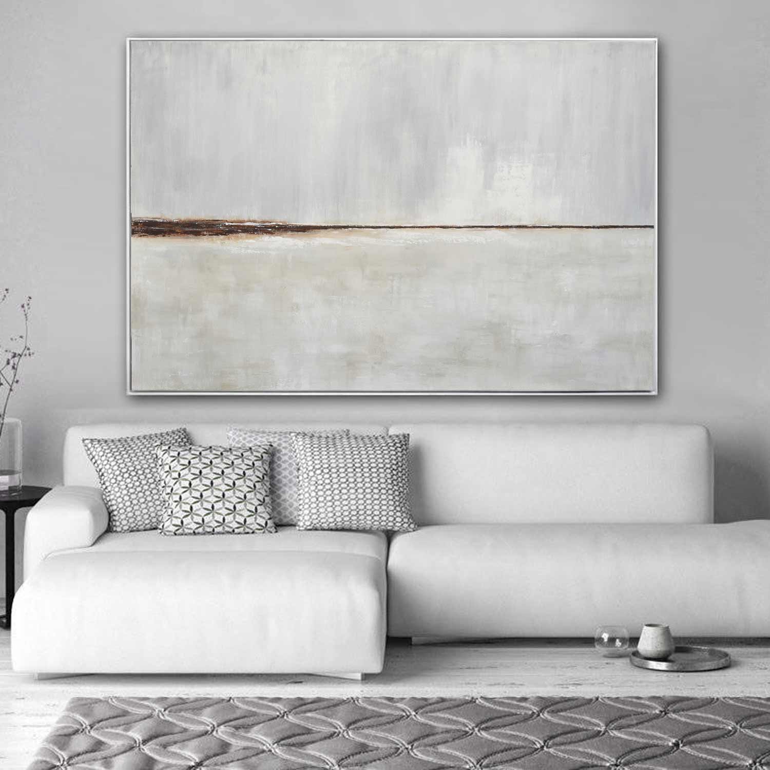 Original Abstract Minimalist Horizon Art "Calm Reflections"