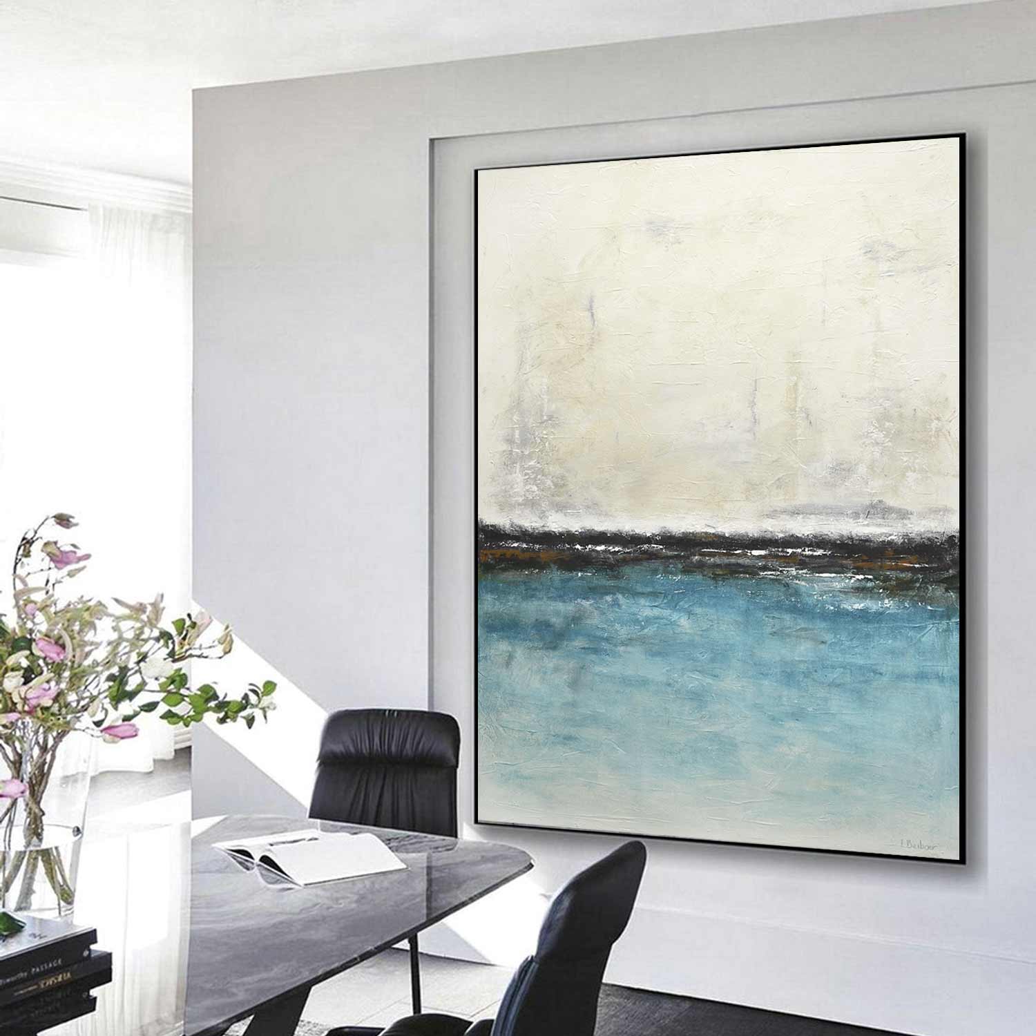 vipgallery Ocean Blue Beach House Abstract Painting "Escape"