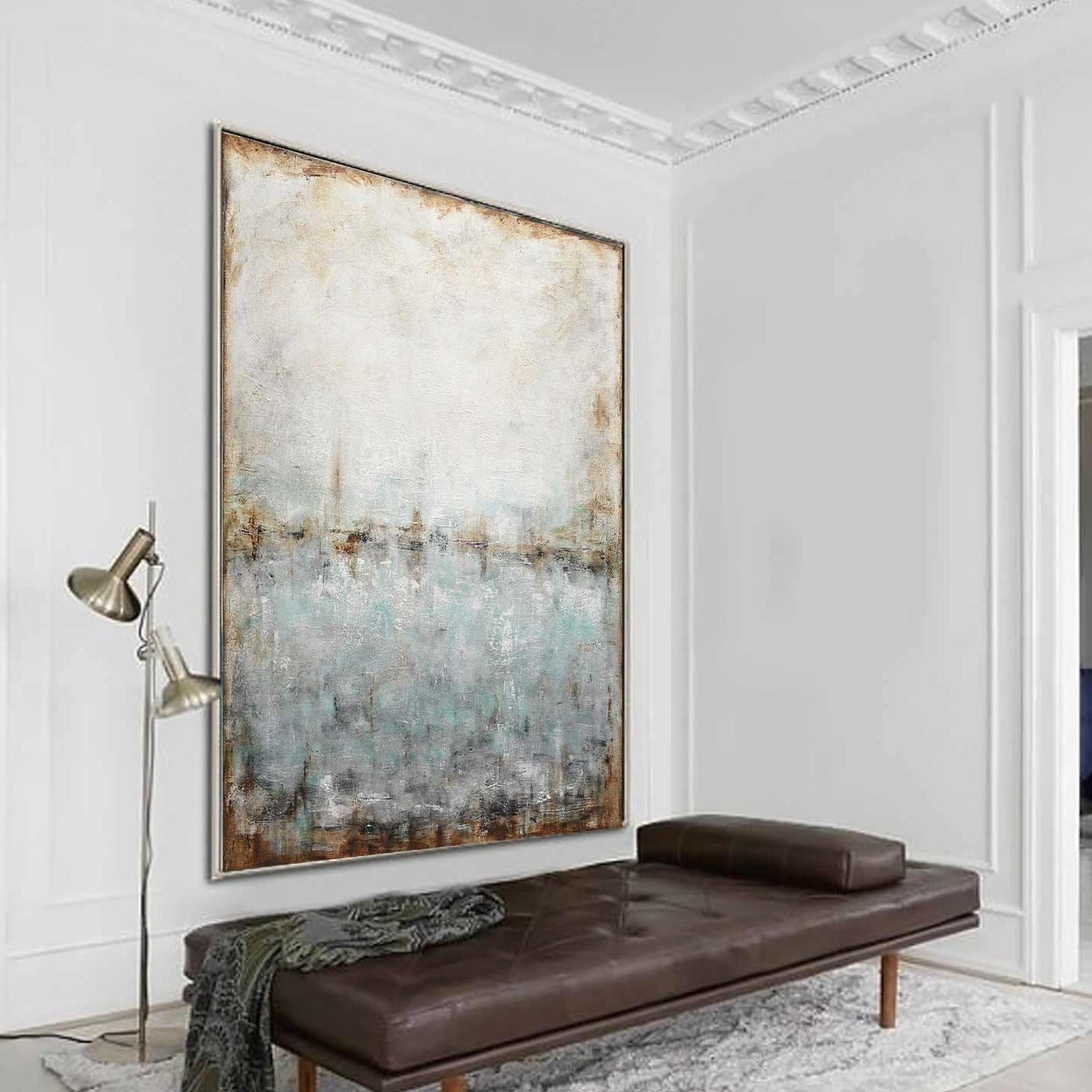 vipgallery Vertical Large Abstract Artwork "Frozen in Time"