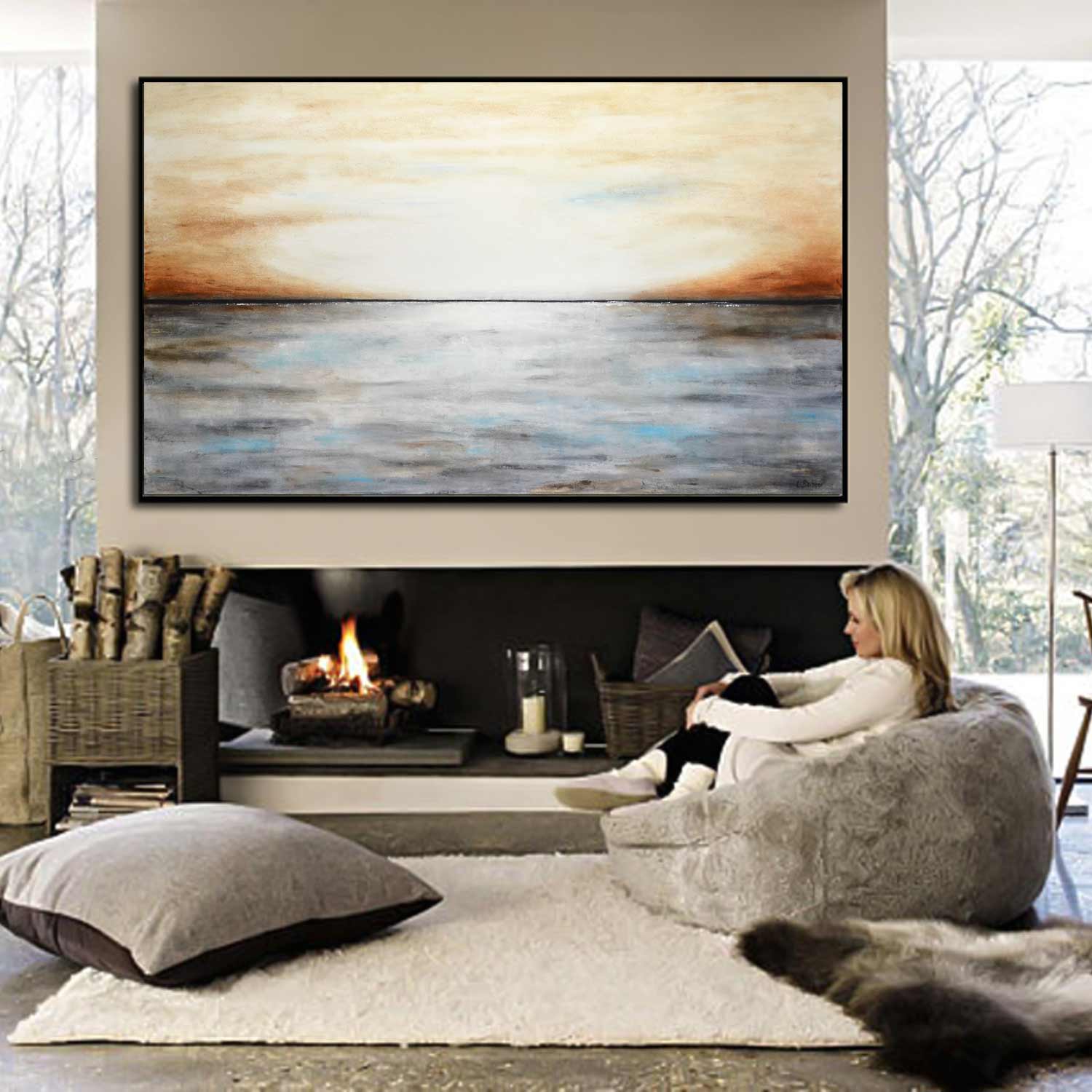 vipgallery Oil Painting By Dutch Artist "Distant Skies"