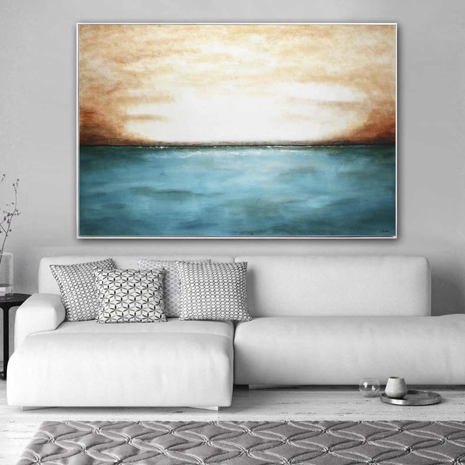 Abstract Seascape Painting US Artist "Wherever You Are"