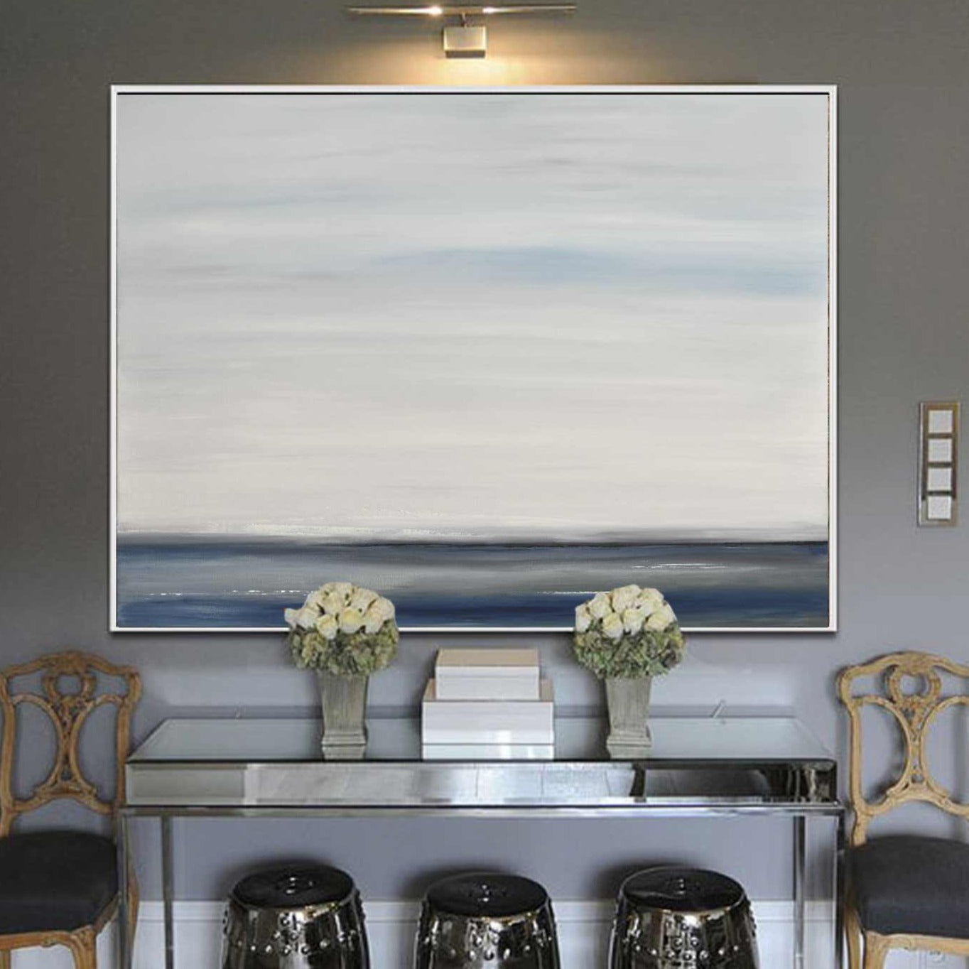 Seascape Painting Coastal Seashore Horizon "Time Away"