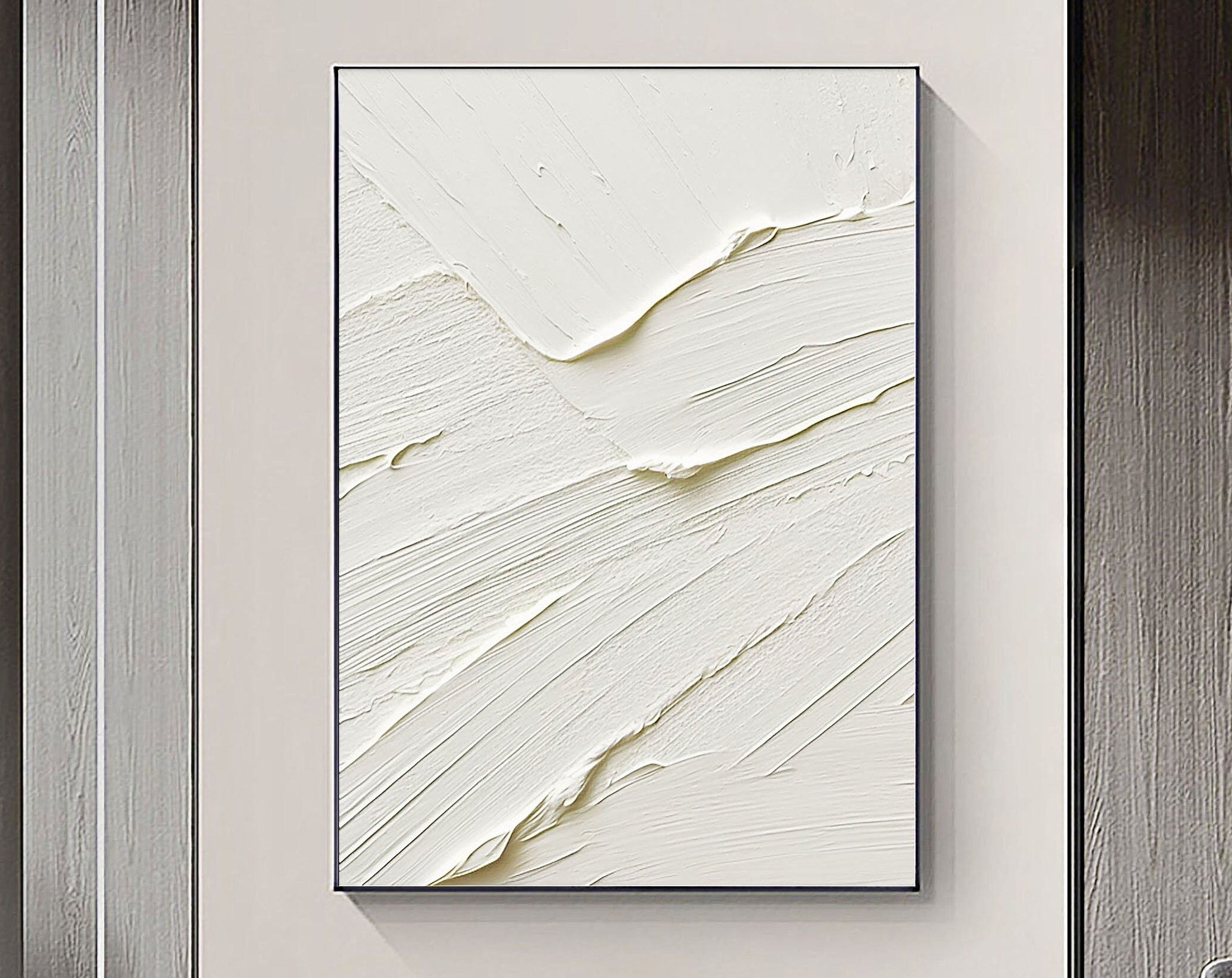 White Minimalist Abstract Painting #CXA 010