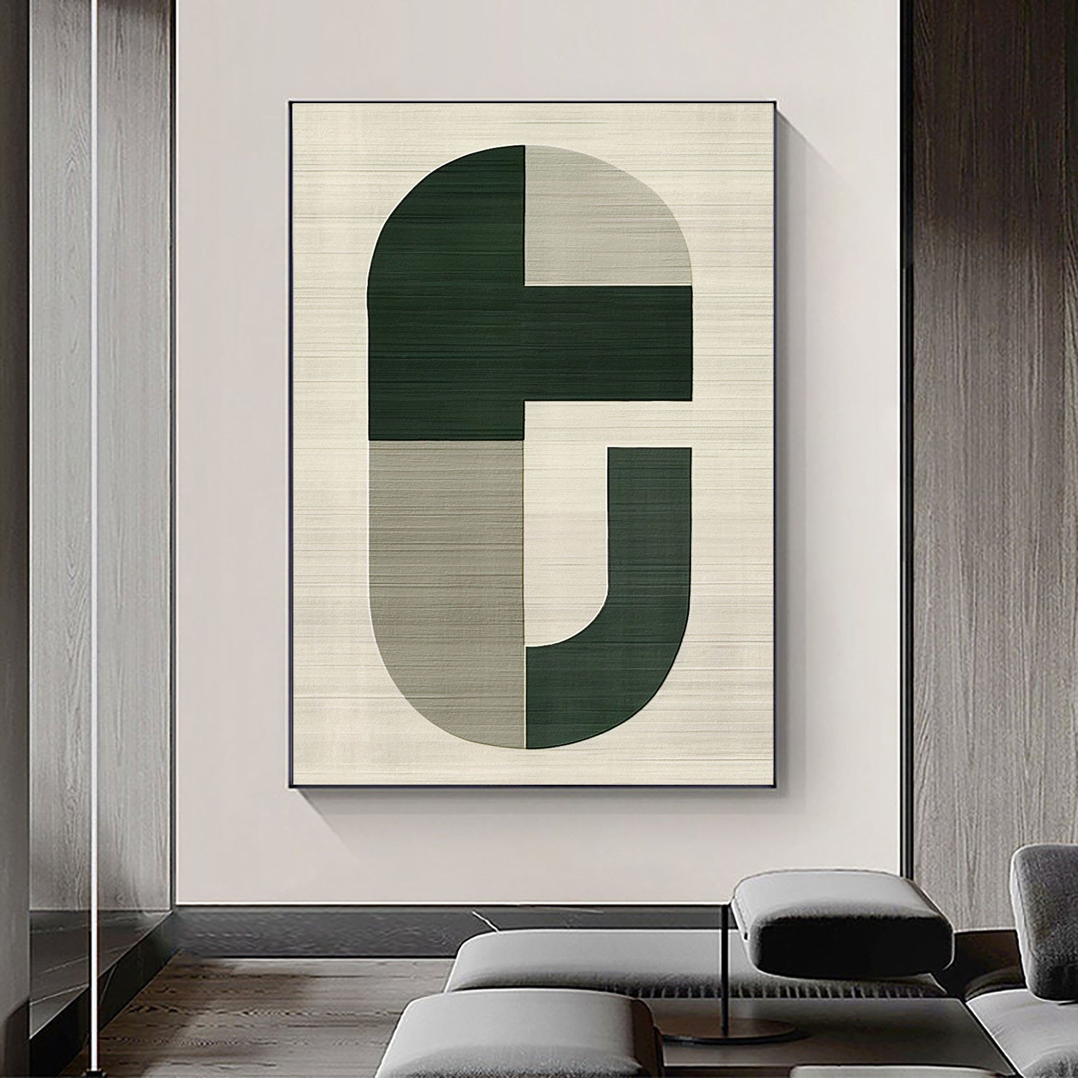 vipgallery Blue & Green Abstract Painting #CXA 001