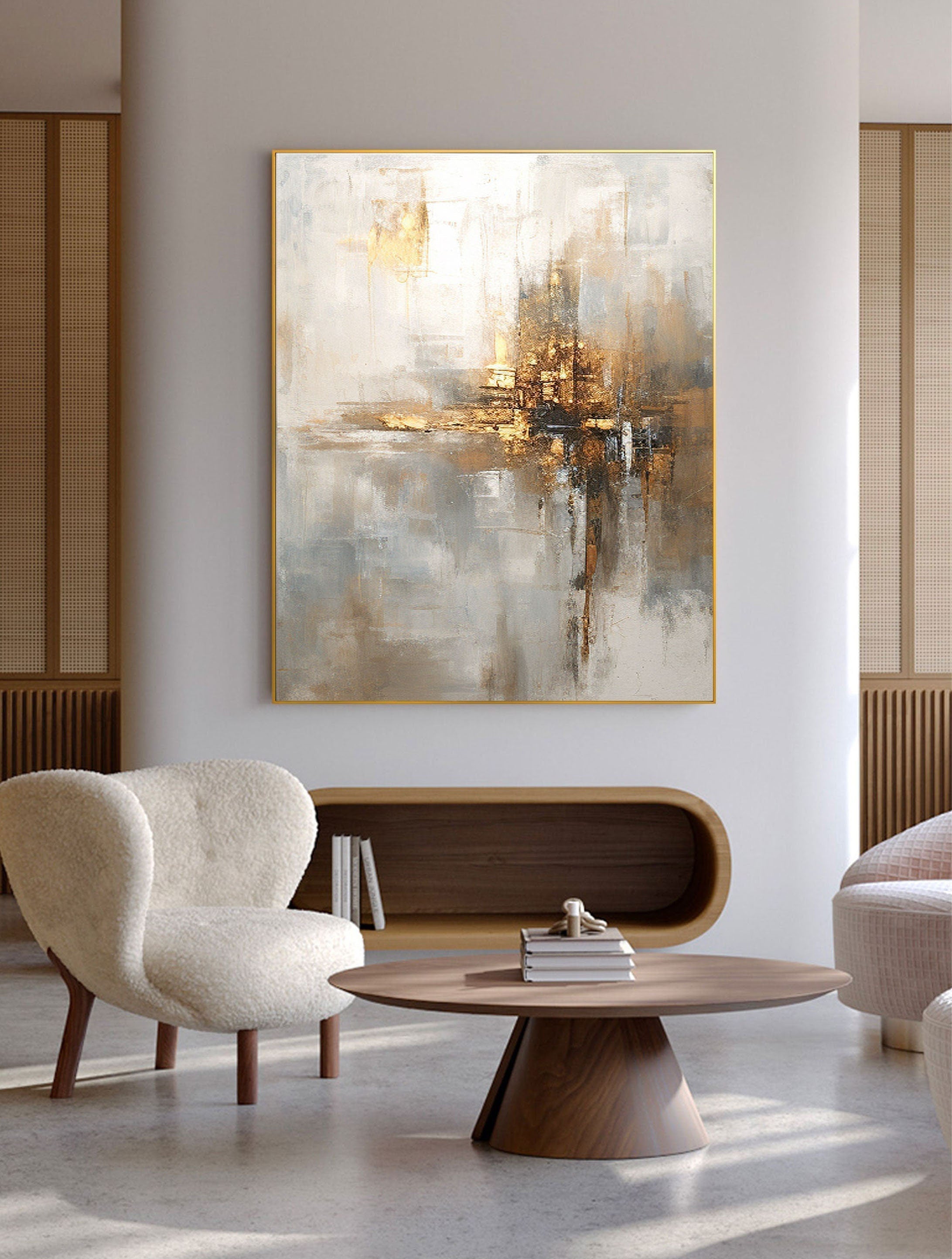 vipgallery Grey Minimalist Painting #CXA 006
