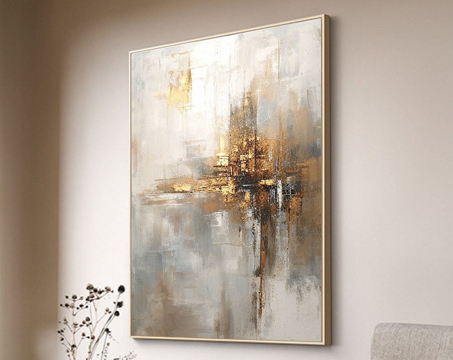 vipgallery Grey Minimalist Painting #CXA 006