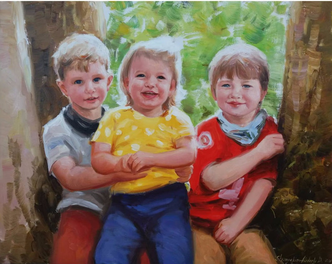 vipgallery Custom Oil Painting Portraits from Your Photos - Family & Pets#2
