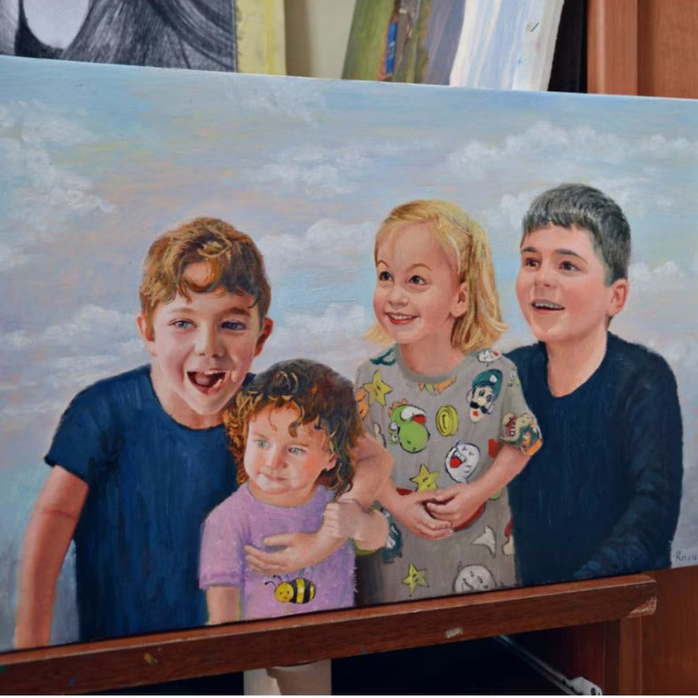 vipgallery Custom Oil Painting Portraits from Your Photos - Family & Pets#4