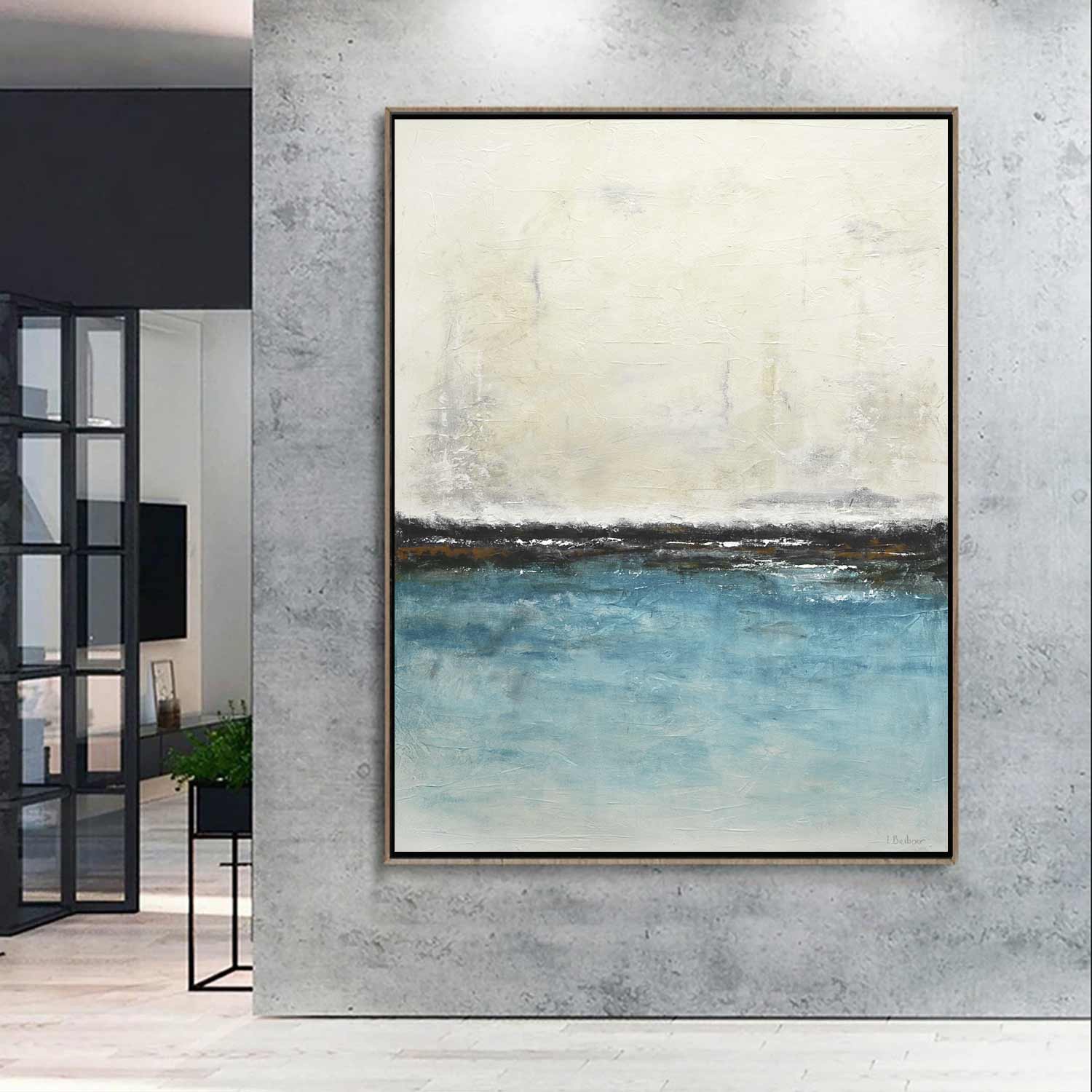 vipgallery Ocean Blue Beach House Abstract Painting "Escape"