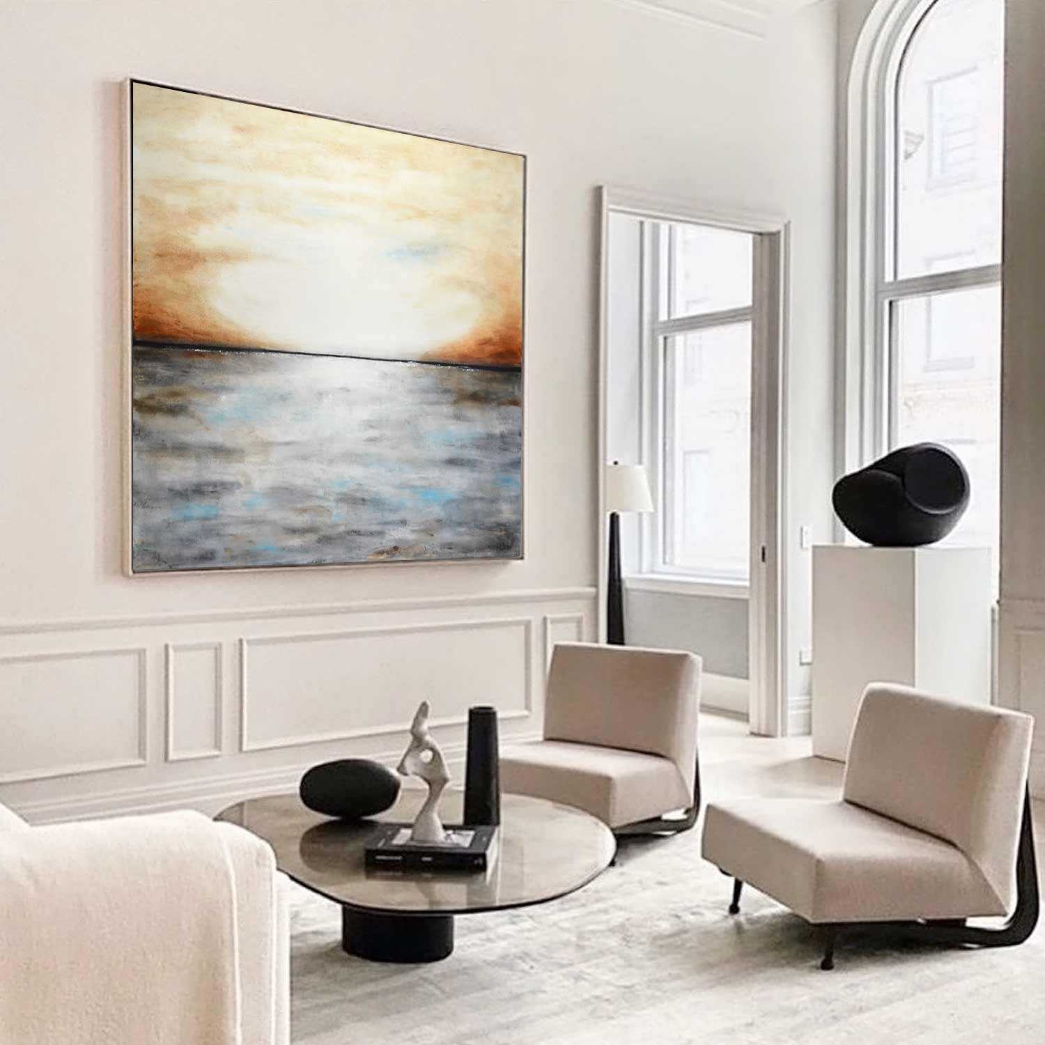 vipgallery Landscape Painting Handmade Calming Art "Distant Skies"
