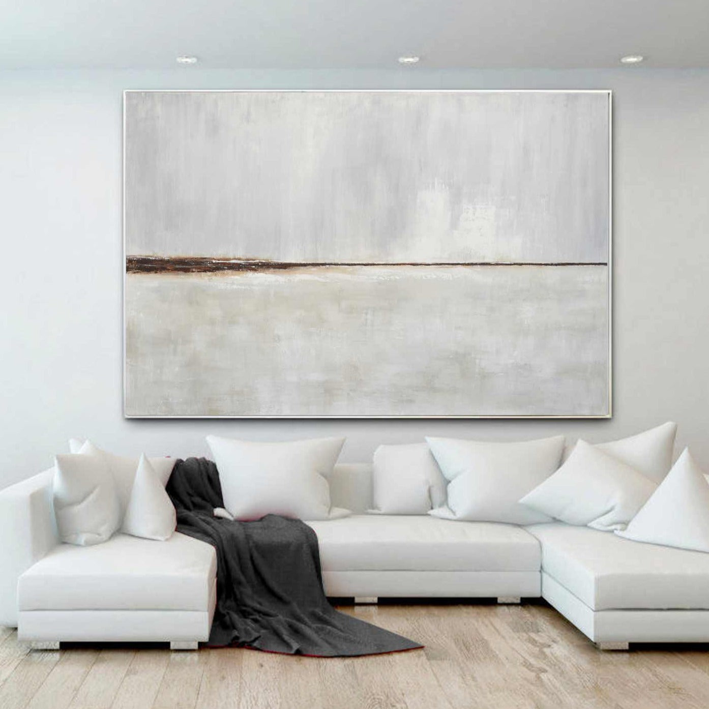 Original Abstract Minimalist Horizon Art "Calm Reflections"