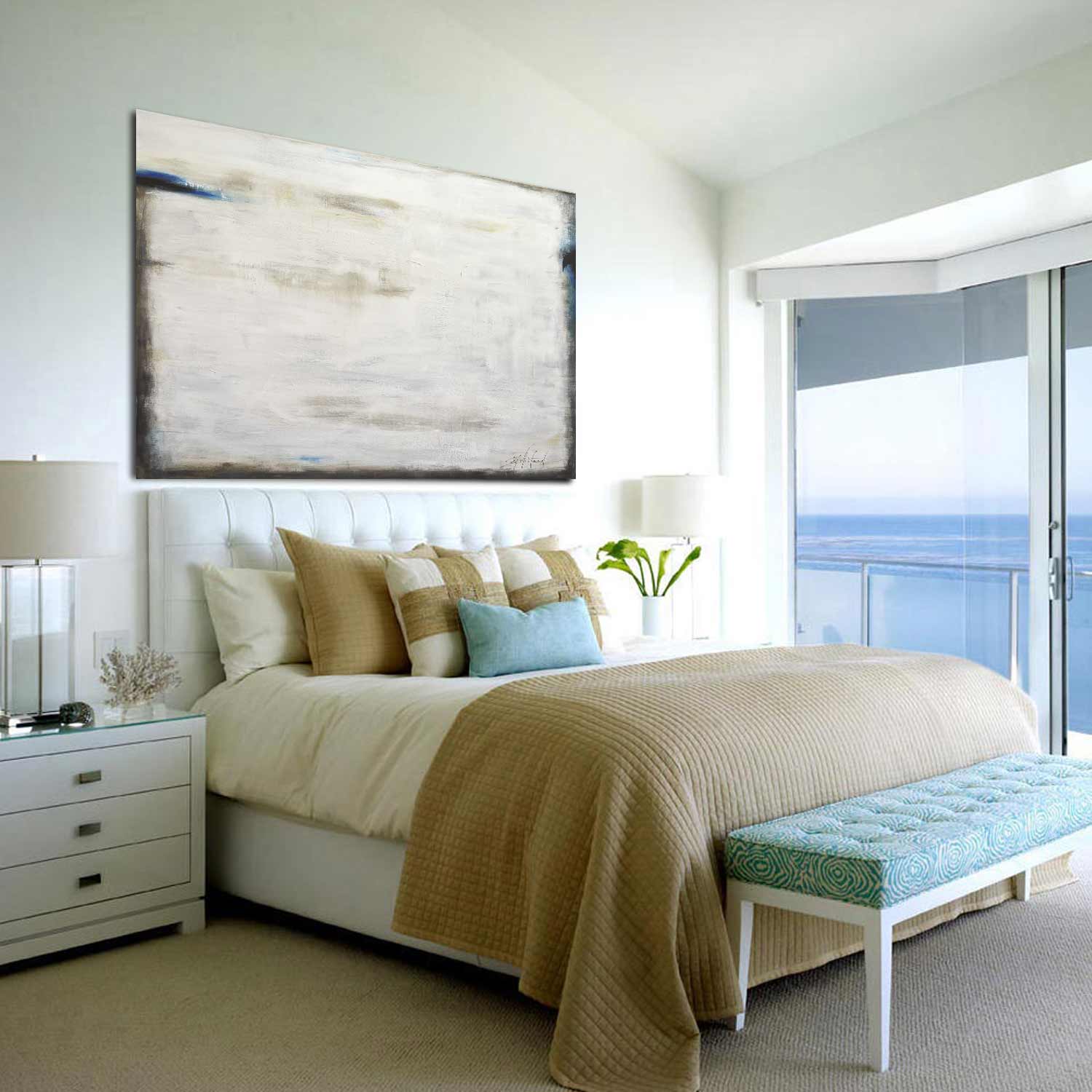 vipgallery Elegant Fine Art Minimalist Painting Soft Colors "Lit Up Inside"