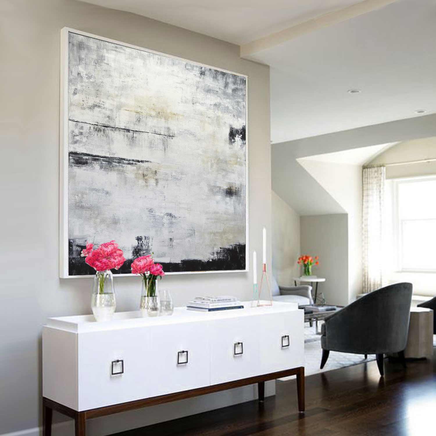 vipgallery Contemporary Art Huge Abstract Painting "The Spectator"