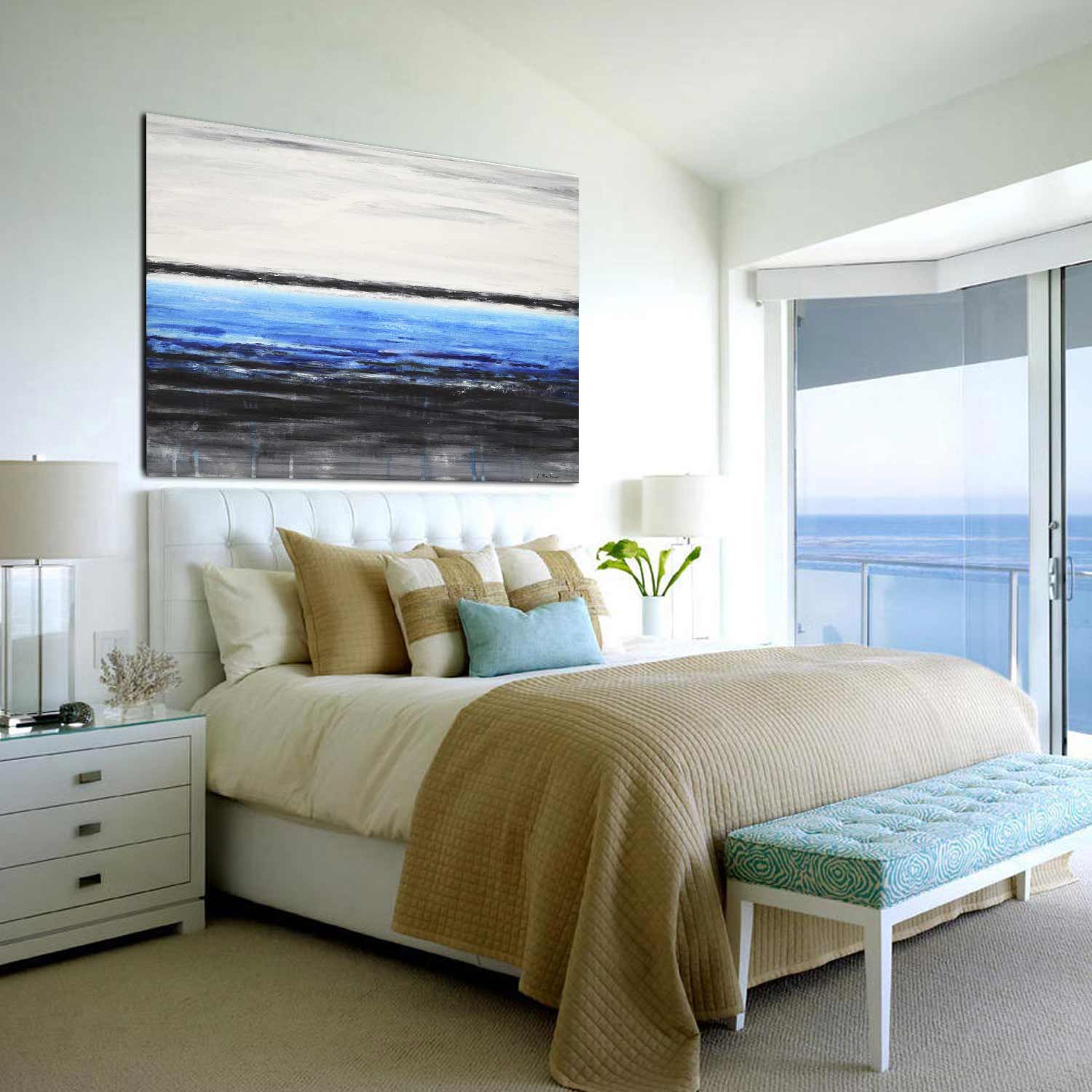 vipgallery Ocean View Seascape Oil Painting American Artist "Deep Waters"