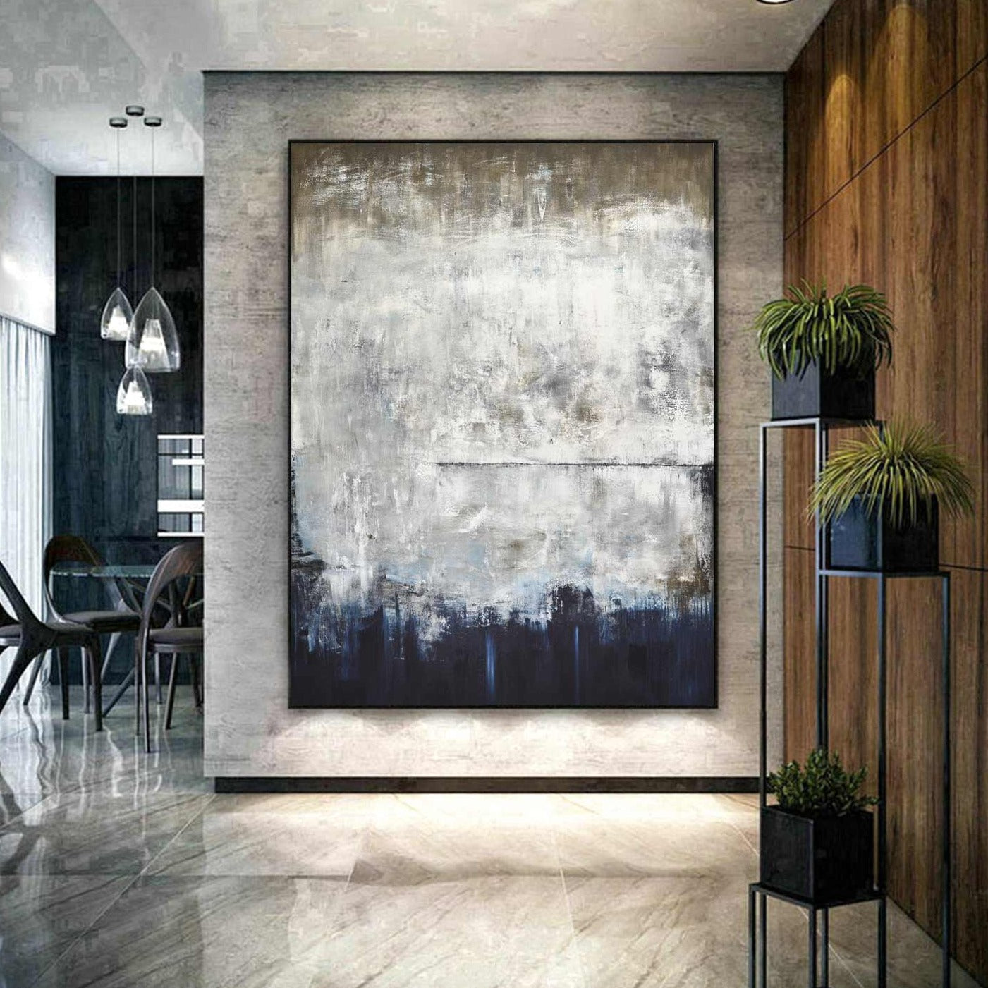 vipgallery Original Large Contemporary Abstract Painting "Silent Strength"
