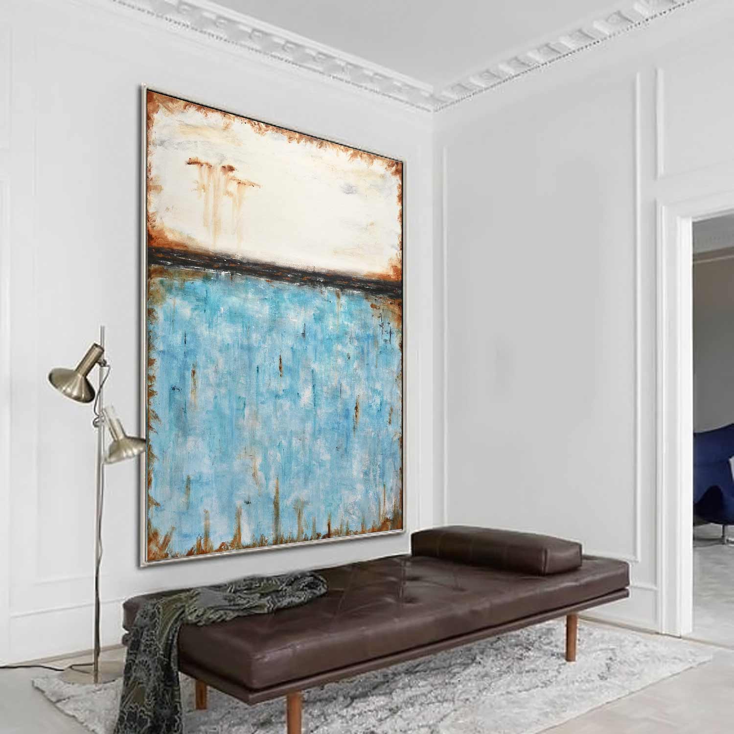 vipgallery Turquoise Art Oversized Abstract "Live Forever"