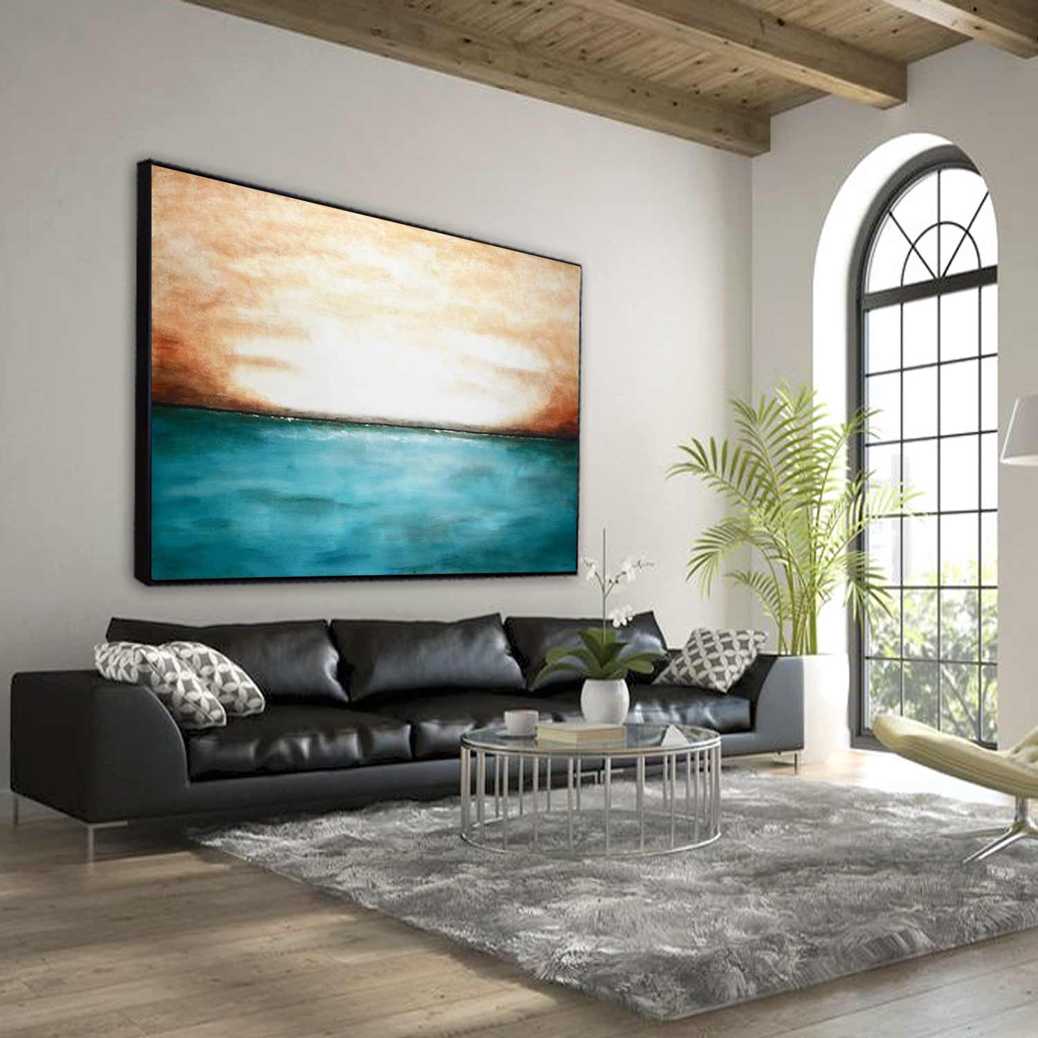 Abstract Seascape Painting US Artist "Wherever You Are"