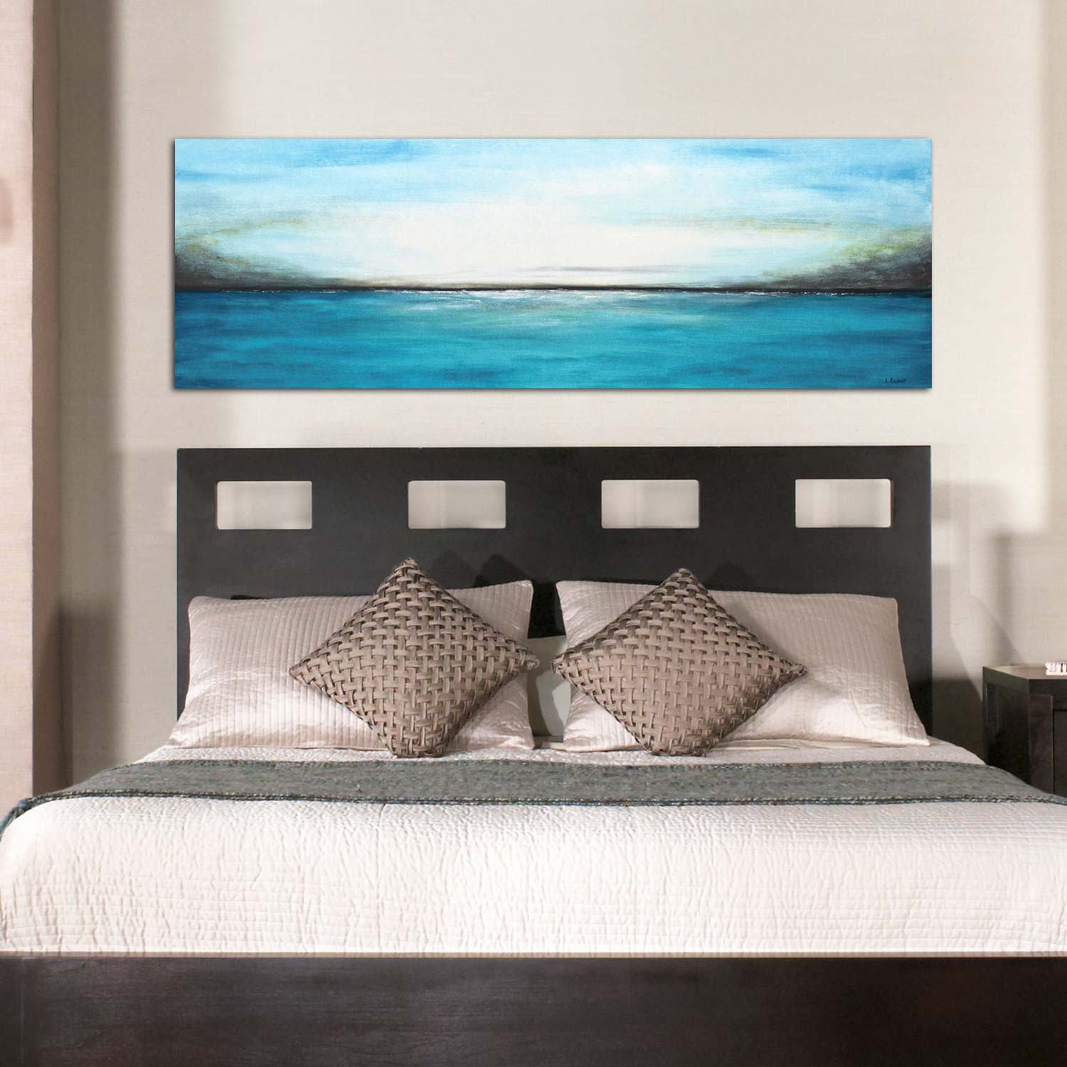 vipgallery Panoramic Blue Large Framed Art "Into the Blue"