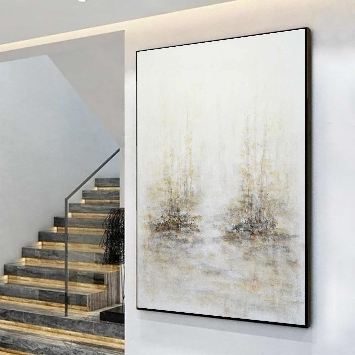 vipgallery Vertical Light Large Trees Painting "4 Seasons"