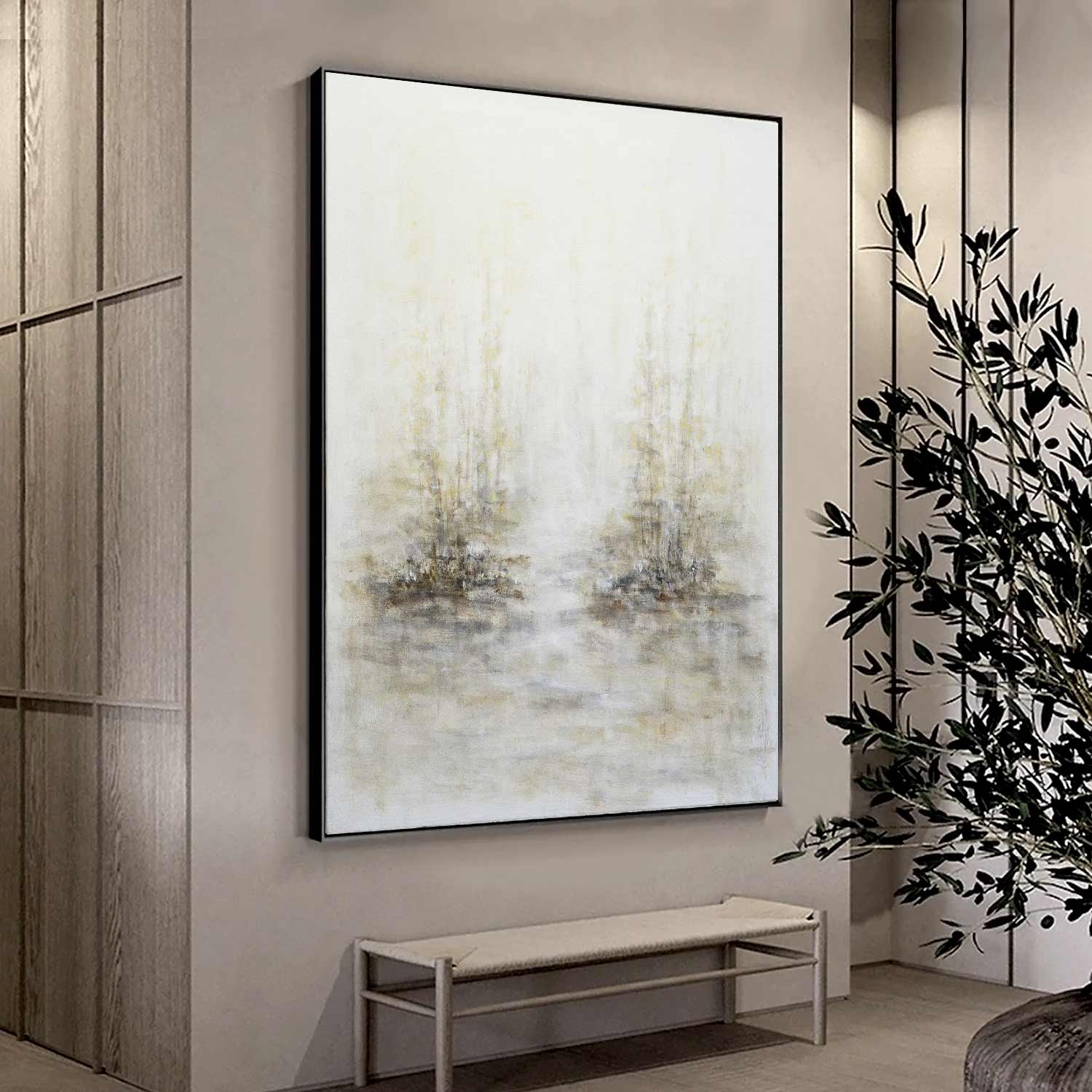 vipgallery Vertical Light Large Trees Painting "4 Seasons"