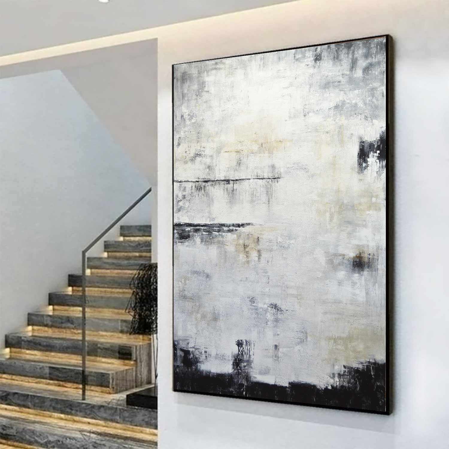 vipgallery Contemporary Painting For Decor Handmade Art "The Spectator"