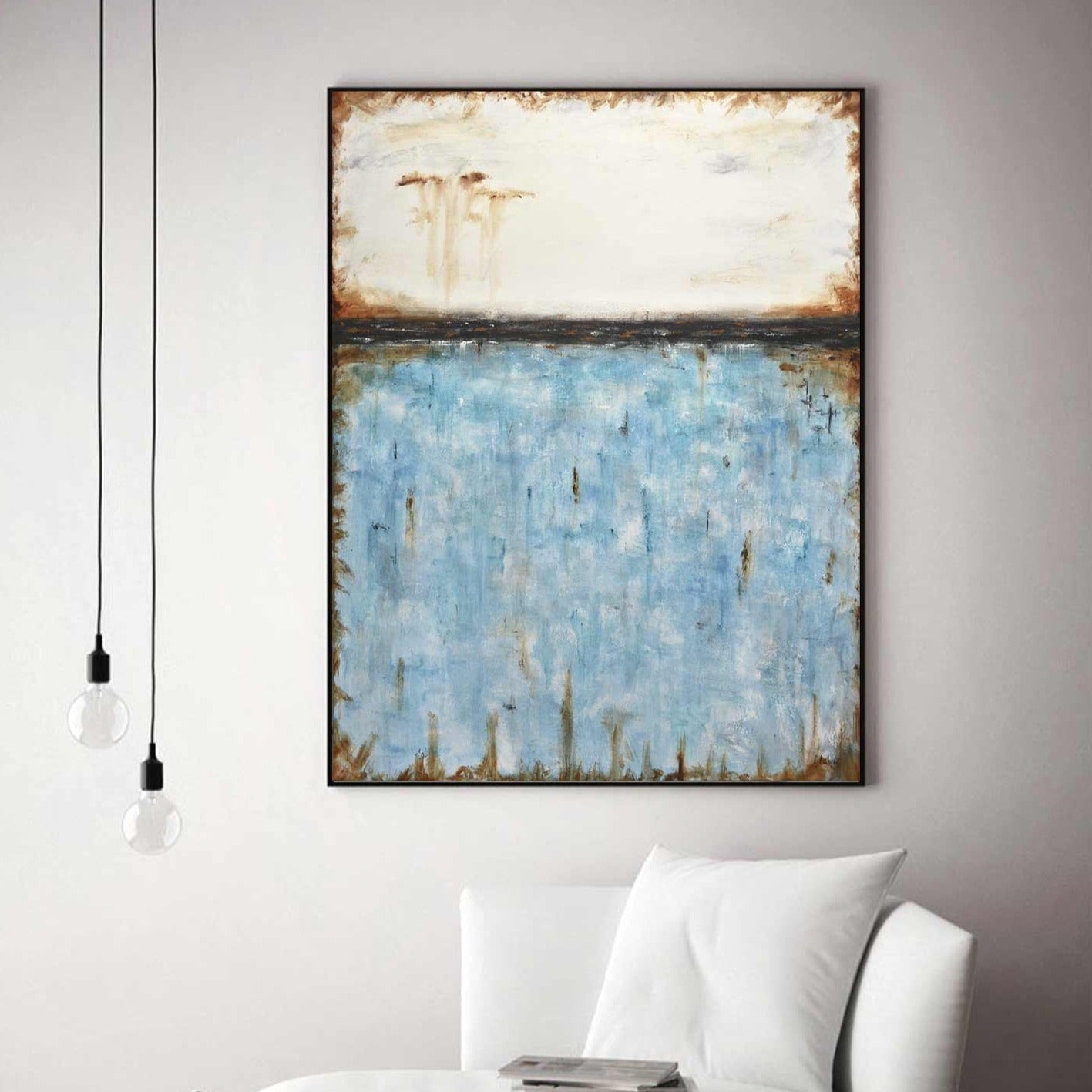 vipgallery Turquoise Art Oversized Abstract "Live Forever"