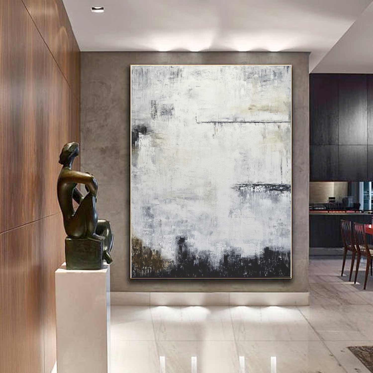 vipgallery Large Vertical Contemporary Abstract Painting "Chances"